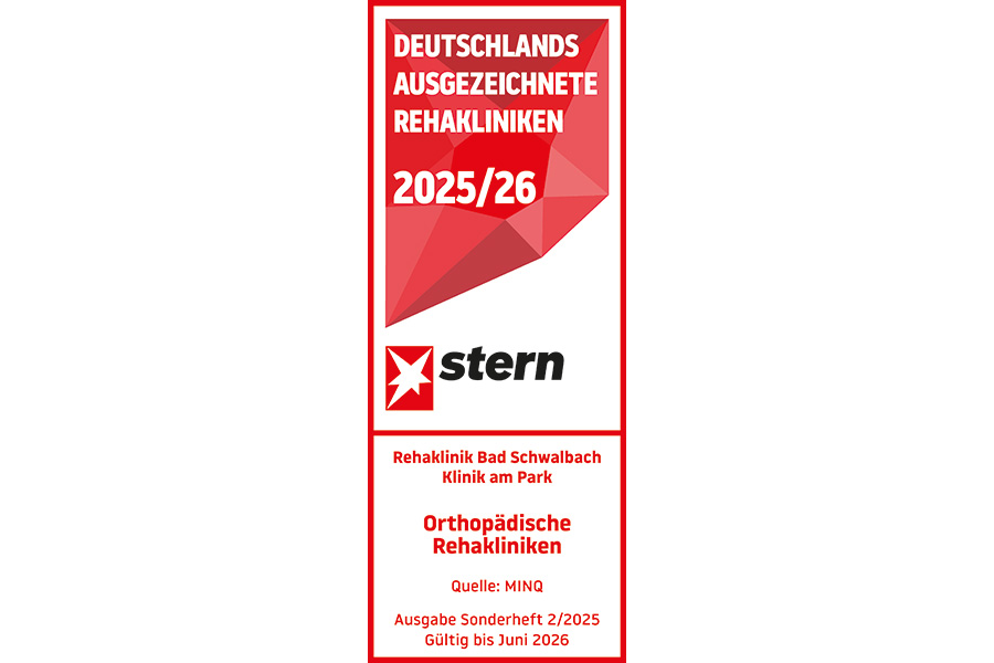 Stern – Deutschlands ausgezeichnete Reha-Kliniken 2025/26 Stern – Deutschlands ausgezeichnete Reha-Kliniken 2025/26